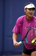 EMMA RADUCANU at Practice Session at Lexus Eastbourne Open in Eastbourne 06/25/2025