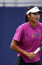 EMMA RADUCANU at Practice Session at Lexus Eastbourne Open in Eastbourne 06/25/2025