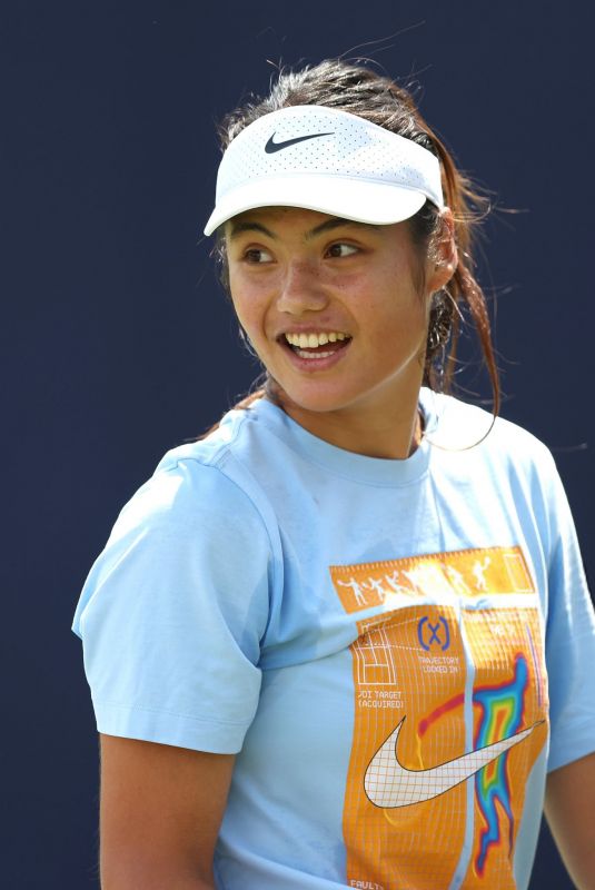 EMMA RADUCANU at Practice Session Prior to HSBC Championships in London 06/06/2025