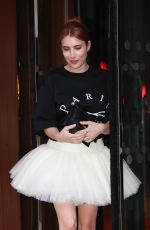 EMMA ROBERTS Leaves Dinner at Royal Monceau in Paris 06/29/2025