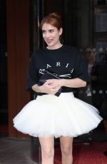 EMMA ROBERTS Leaves Dinner at Royal Monceau in Paris 06/29/2025