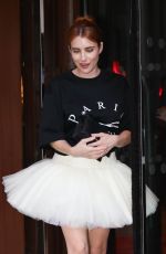 EMMA ROBERTS Leaves Dinner at Royal Monceau in Paris 06/29/2025