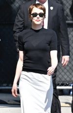 EMMA STONE Arrives at Jimmy Kimmel LIVE in Hollywood 06/2/2025