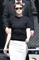 EMMA STONE Arrives at Jimmy Kimmel LIVE in Hollywood 06/2/2025