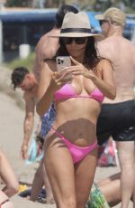 EVA LONGORIA in a Pink Bikini on the Beach in Marbella 06/29/2025