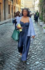 HALLE BAILEY Out and About in Rome 06/26/2025