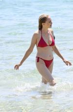 HEATHER GRAHAM in a Red Bikini at a Beach in Sardinia 06/20/2025