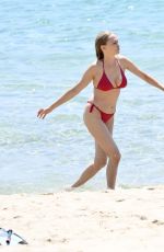 HEATHER GRAHAM in a Red Bikini at a Beach in Sardinia 06/20/2025
