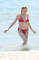 HEATHER GRAHAM in a Red Bikini at a Beach in Sardinia 06/20/2025