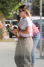 HILARY DUFF in a Leopard Pants and Gucci Shoes Outside an Art Class in Sherman Oaks 06/21/2025
