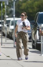 HILARY DUFF in a Leopard Pants and Gucci Shoes Outside an Art Class in Sherman Oaks 06/21/2025