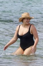 ISKRA LAWRENCE in Swimsuit at a Beach in Miami 05/31/2025