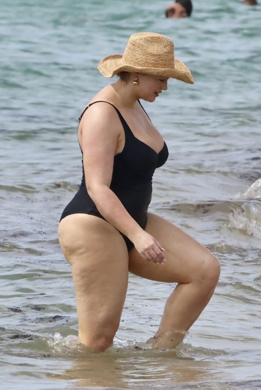 ISKRA LAWRENCE in Swimsuit at a Beach in Miami 05/31/2025