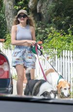 JOEY KING Walks Her Dogs Out in Los Angeles 05/13/2025