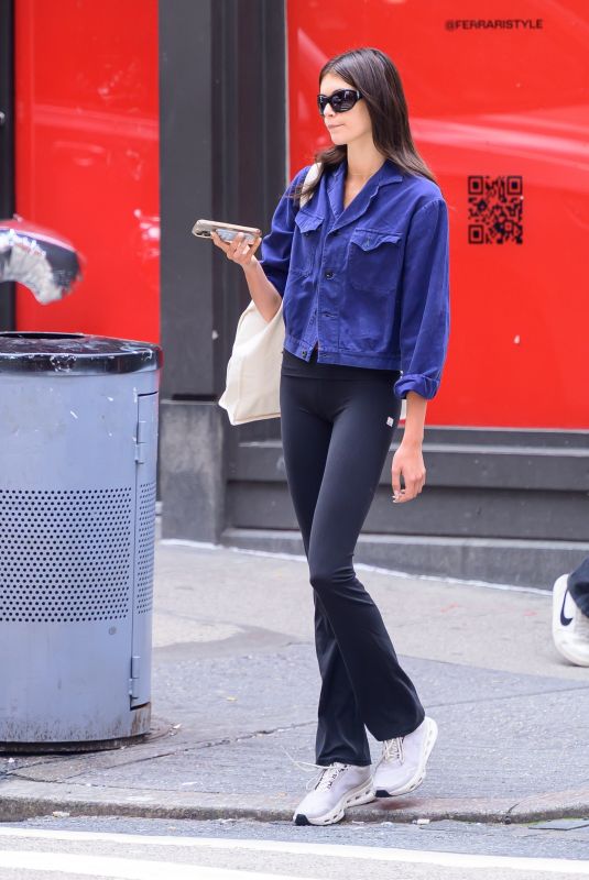 KAIA GERBER in Athleisure Chic on Streets of New York City 06/14/2025