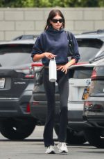 KAIA GERBER Laves a Cycling Gym in Los Angeles 06/04/2025