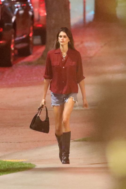 KAIA GERBER Night Out with Friends in Los Angeles 06/23/2025