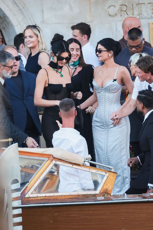 KENDALL and KYLE JENNER Arrives at Jeff Bezos Wedding in Venice 06/27/2025