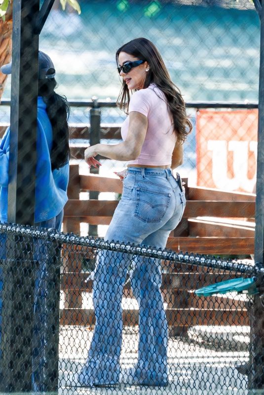 KHLOE KARDASHIAN at Her Daughter Tennis Lessons in Calabasas 06/12/2025
