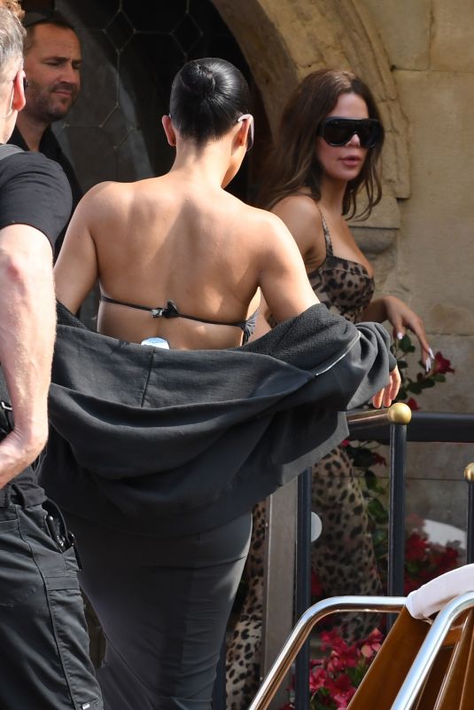 KIM and KHLOE KARDASHIAN at Gritti Palace Hotel in Venice 06/26/2025
