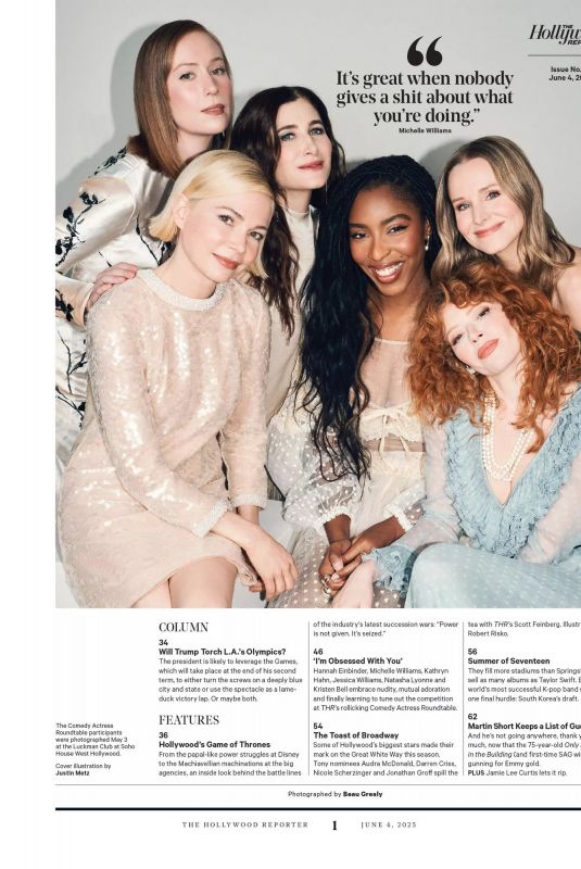 KRISTEN BELL, HANNAH EINBINDER and KATHRYN HAHN in The Hollywood Reporter, June 2025