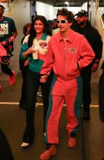 KYLIE JENNER and Timothee Chalamet at Game 6 of NBA Eastern Conference Finals in Indianapolis 05/31/2025