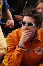 KYLIE JENNER and Timothee Chalamet at Game 6 of NBA Eastern Conference Finals in Indianapolis 05/31/2025