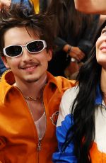 KYLIE JENNER and Timothee Chalamet at Game 6 of NBA Eastern Conference Finals in Indianapolis 05/31/2025