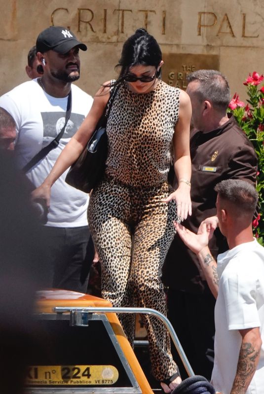 KYLIE JENNER Leaves Gritti Palace Hotel in Venice 06/29/2025