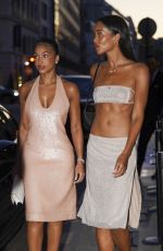 LAURA HARRIER and LORI HARVEY Out for Dinner in Paris 06/28/2025