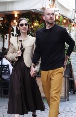 LILY COLLINS and Charlie Mcdowell Out in Rome 05/14/2025