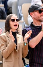 LILY COLLINS at French Open at Roland Garros in Paris 06/08/2025