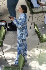LILY COLLINS Filming a Lunch Scene for Emily in Paris in- Rome 05/08/2025