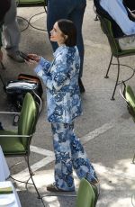 LILY COLLINS Filming a Lunch Scene for Emily in Paris in- Rome 05/08/2025
