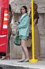 LILY COLLINS Filming for Emily in Paris in Rome 05/11/2025