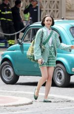LILY COLLINS Filming for Emily in Paris in Rome 05/11/2025