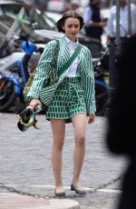 LILY COLLINS Filming for Emily in Paris in Rome 05/11/2025
