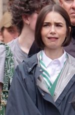 LILY COLLINS Filming for Emily in Paris in Rome 05/11/2025