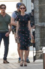 LILY COLLINS on the Set of Emily in Paris Fifth Season in Paris 06/18/2025