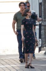 LILY COLLINS on the Set of Emily in Paris Fifth Season in Paris 06/18/2025