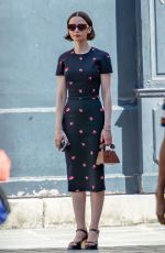 LILY COLLINS on the Set of Emily in Paris Fifth Season in Paris 06/18/2025