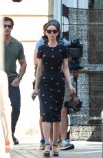 LILY COLLINS on the Set of Emily in Paris Fifth Season in Paris 06/18/2025