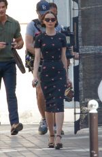 LILY COLLINS on the Set of Emily in Paris Fifth Season in Paris 06/18/2025
