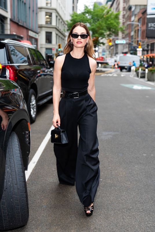 LILY JAMES Out and About in New York 06/09/2025