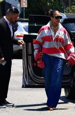 LORI HARVEY Arrives at San Vicente Bungalows 06/05/2025