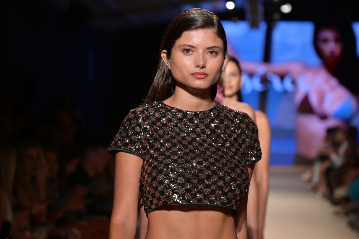 MARIA KATARINA Walks Runway at Oseree Show at Miami Swim Week 05/31 ...