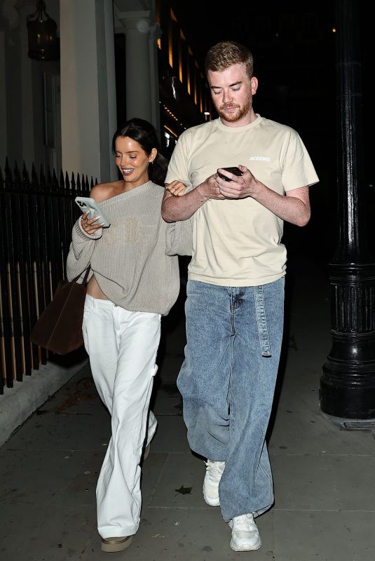 MAURA HIGGINS out with Luke Hamnett at Maine Mayfair and White City House 06/03/2025