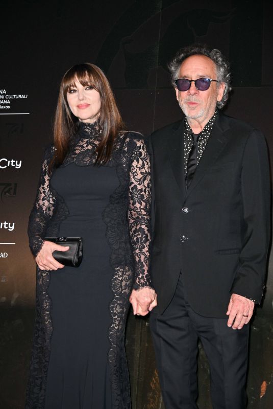 MONICA BELLUCCI and Tim Burton at 71st Taormina Film Festival 06/14/2025