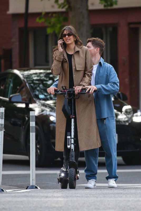 NINA DOBREV Takes a Scooter Ride with Shaun White in New York City 06/02/2025