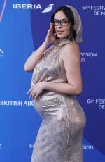 Pregnant AGATHE AUPROUX at 64th Monte-Carlo Television Festival Opening Ceremony 06/13/2025